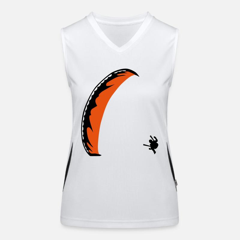 Gleitschirm Bodenspirale Funktionelles Kontrast-Tank Top für Frauen