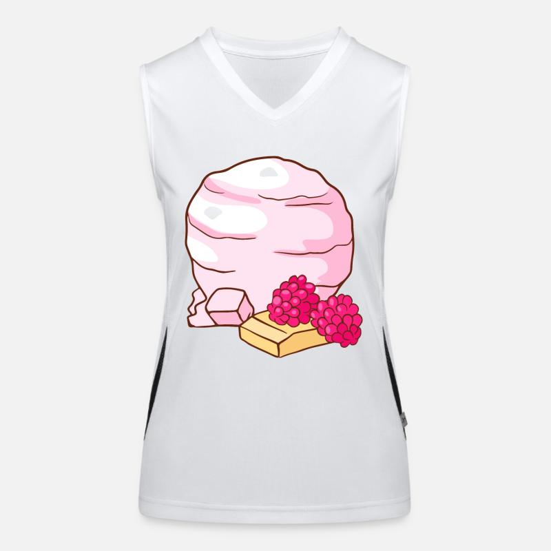 Himbeer Eis Speiseeis Eiskrem Eiscreme Kugeleis Funktionelles Kontrast-Tank Top für Frauen