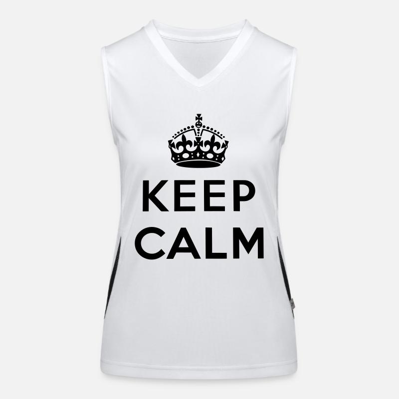 Keep Calm Funktionelles Kontrast-Tank Top für Frauen