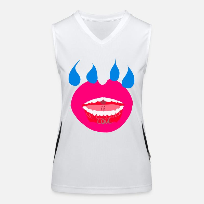 Lips seek tears v Love Women's Functional Contrast Tank Top