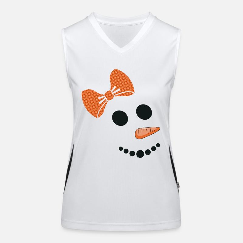 Schneefrau Schneemann Funktionelles Kontrast-Tank Top für Frauen