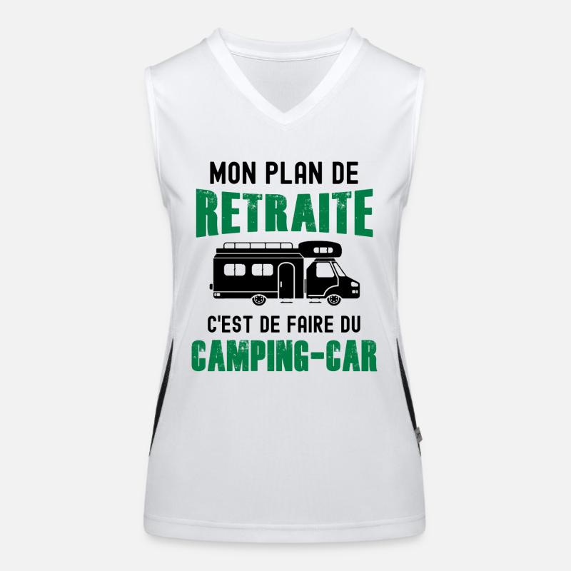 plan de retraite - faire du camping car Débardeur respirant contrasté Femme