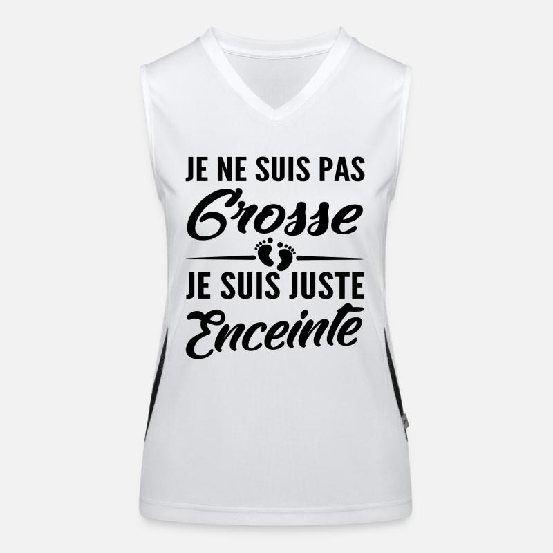 je suis juste enceinte / future maman Débardeur respirant contrasté Femme