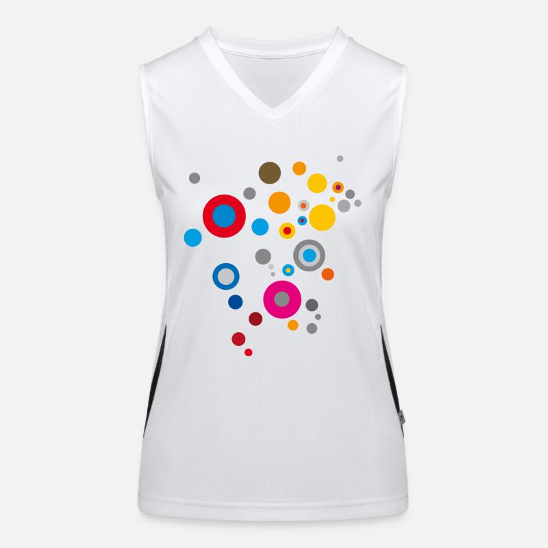 Dots Pattern Women's Functional Contrast Tank Top