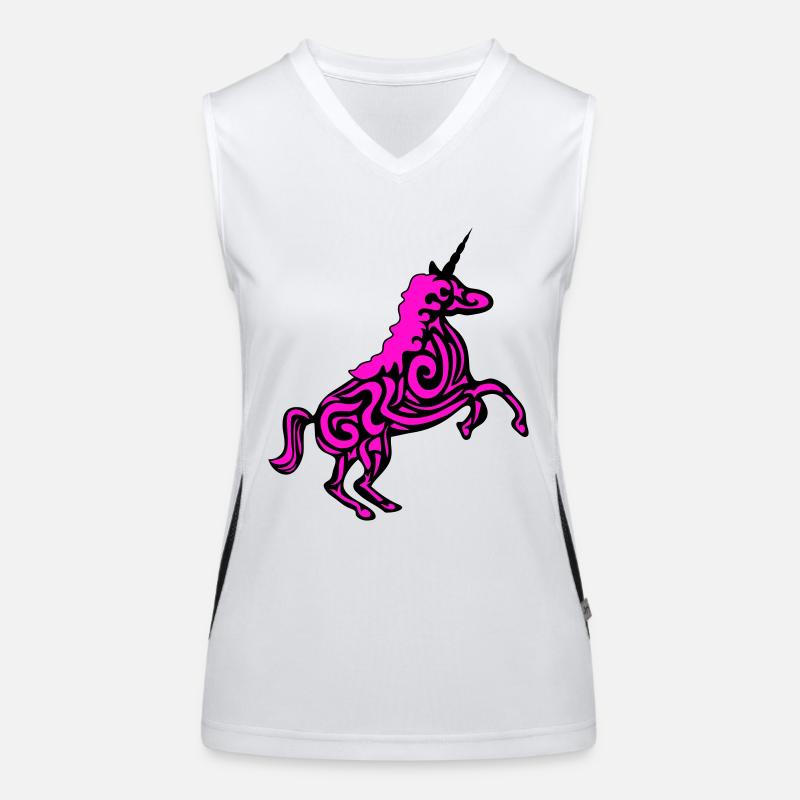 Conception de licorne 002 Débardeur respirant contrasté Femme