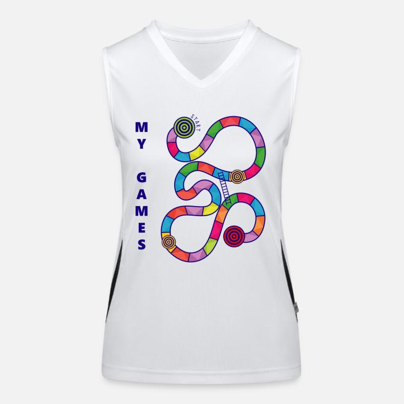 boardgame chess backgammon game night Funktionelles Kontrast-Tank Top für Frauen