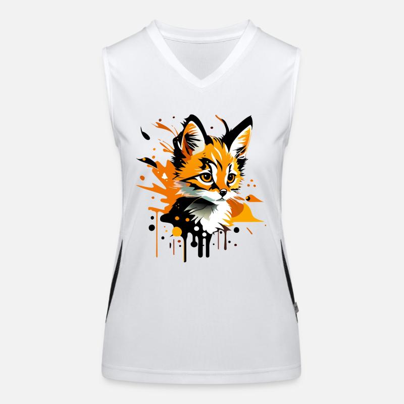 Kätzchen, Katze Funktionelles Kontrast-Tank Top für Frauen