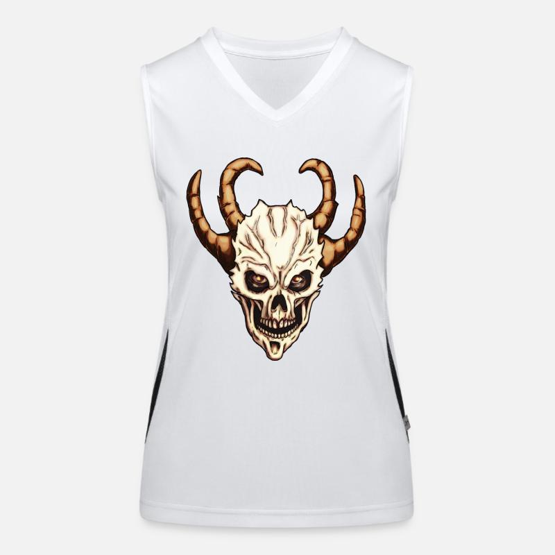 Dämonen Schädel Funktionelles Kontrast-Tank Top für Frauen