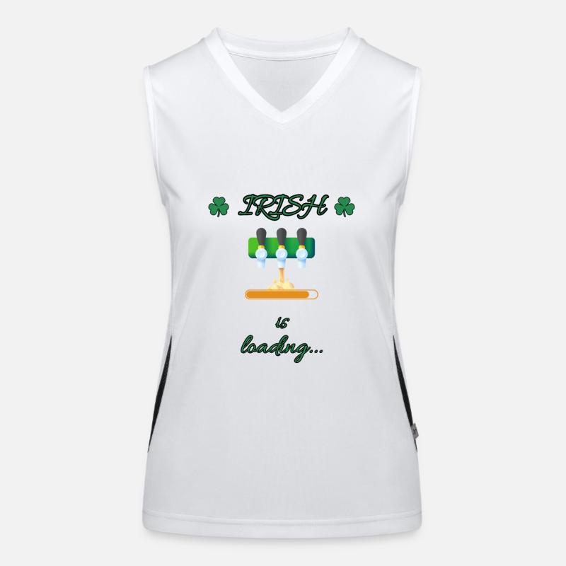 St. Patricks Day | Irish is loading | Bier | Party Funktionelles Kontrast-Tank Top für Frauen