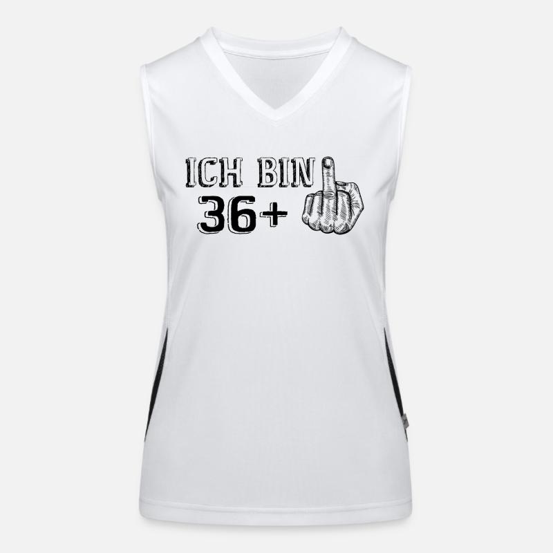 Funny Birthday Gift I'm 36 More 1 Women's Functional Contrast Tank Top