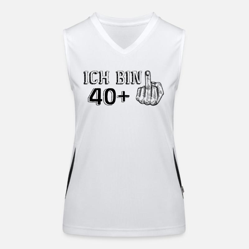 Funny Birthday Gift I'm 40 More 1 Women's Functional Contrast Tank Top