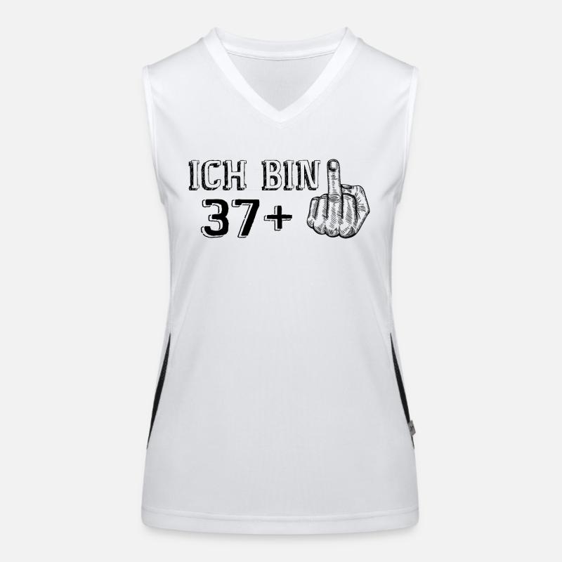 Funny Birthday Gift I'm 37 More 1 Women's Functional Contrast Tank Top