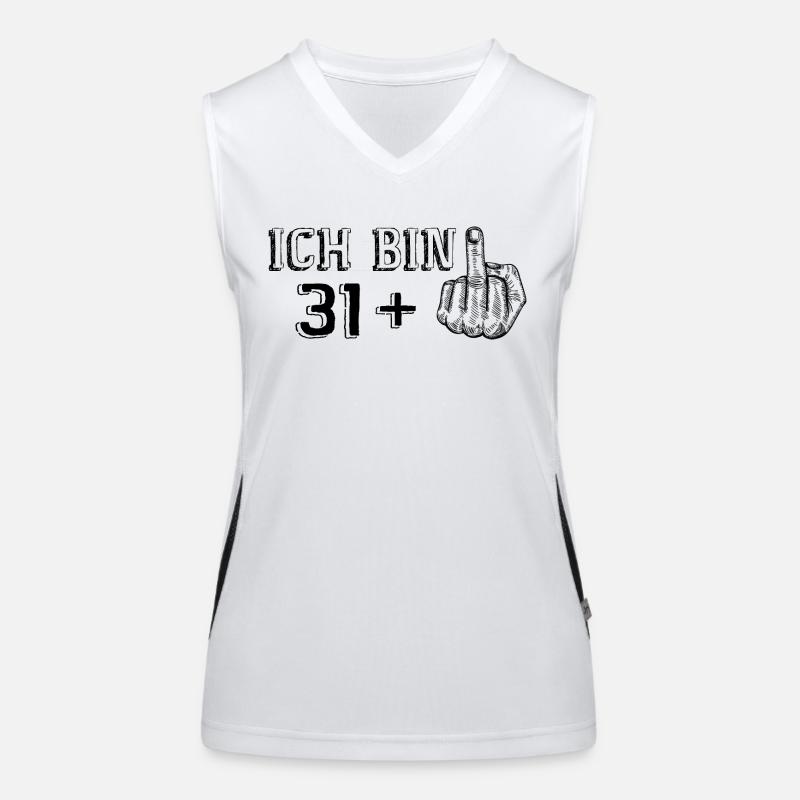 Funny Birthday Gift I'm 31 More 1 Women's Functional Contrast Tank Top