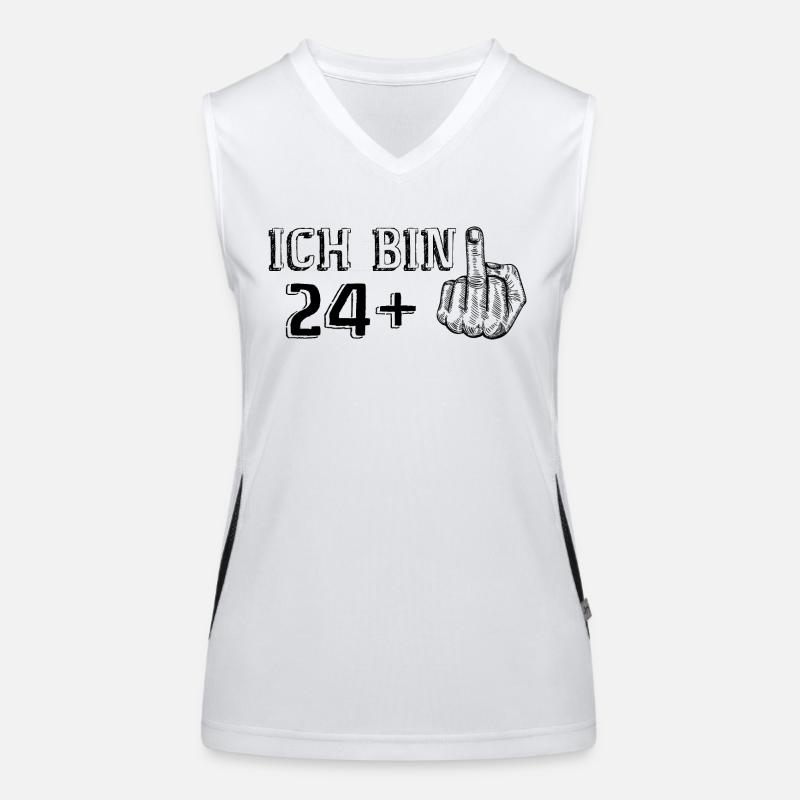 Funny Birthday Gift I'm 24 More 1 Women's Functional Contrast Tank Top