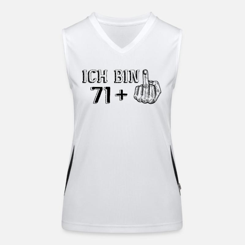 Funny Birthday Gift I'm 71 More 1 Women's Functional Contrast Tank Top