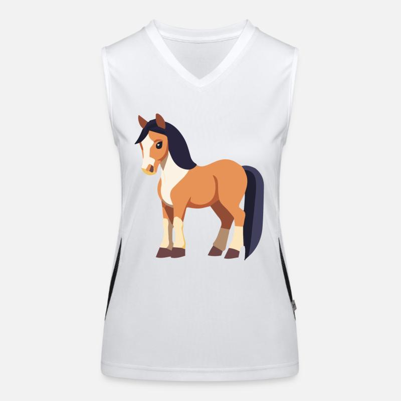 Süßes Pferd Funktionelles Kontrast-Tank Top für Frauen