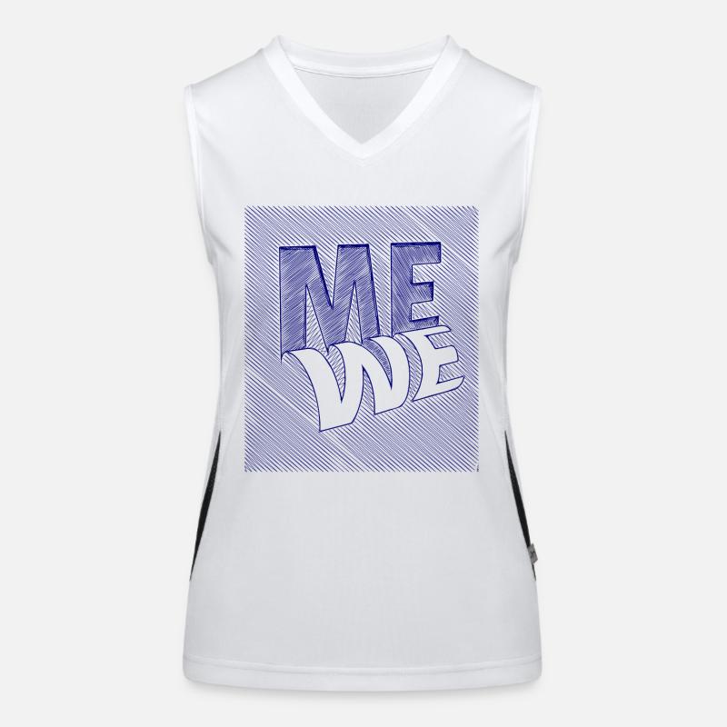 me we scribble Funktionelles Kontrast-Tank Top für Frauen