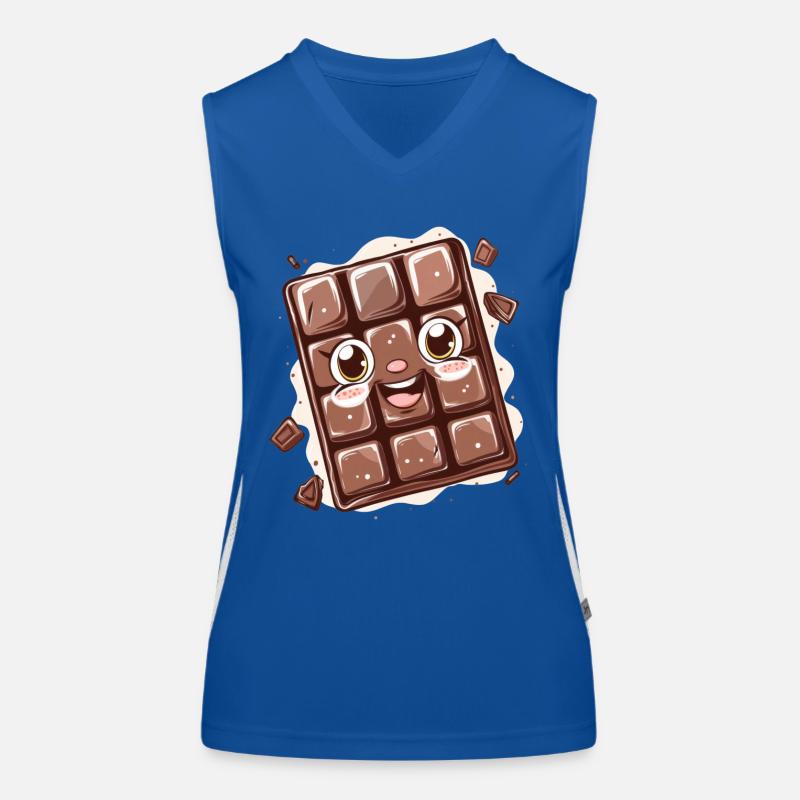 Chocolate Comic Design Women's Functional Contrast Tank Top
