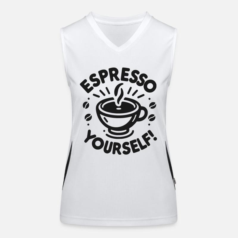 Espresso vous-même ! Débardeur respirant contrasté Femme