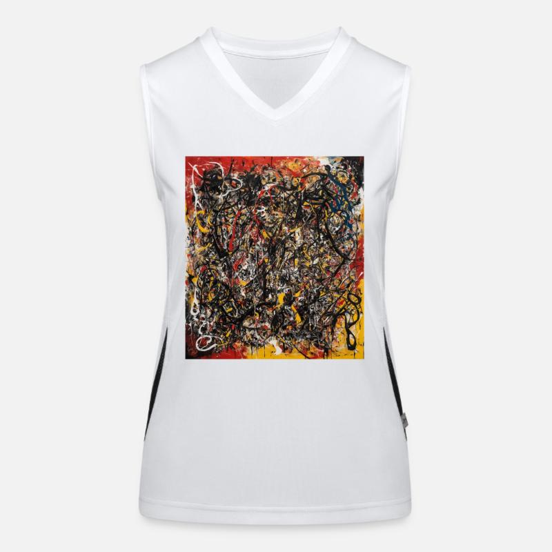 Abstrakt Funktionelles Kontrast-Tank Top für Frauen