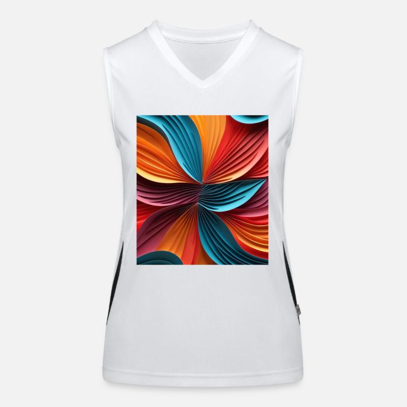 Buntes abstraktes PapierBuntes abstraktes Papier mit Funktionelles Kontrast-Tank Top für Frauen