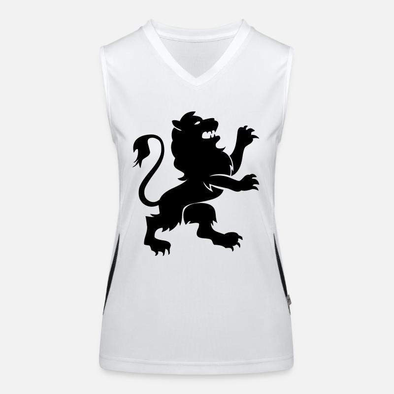 Lion Animal Women's Functional Contrast Tank Top