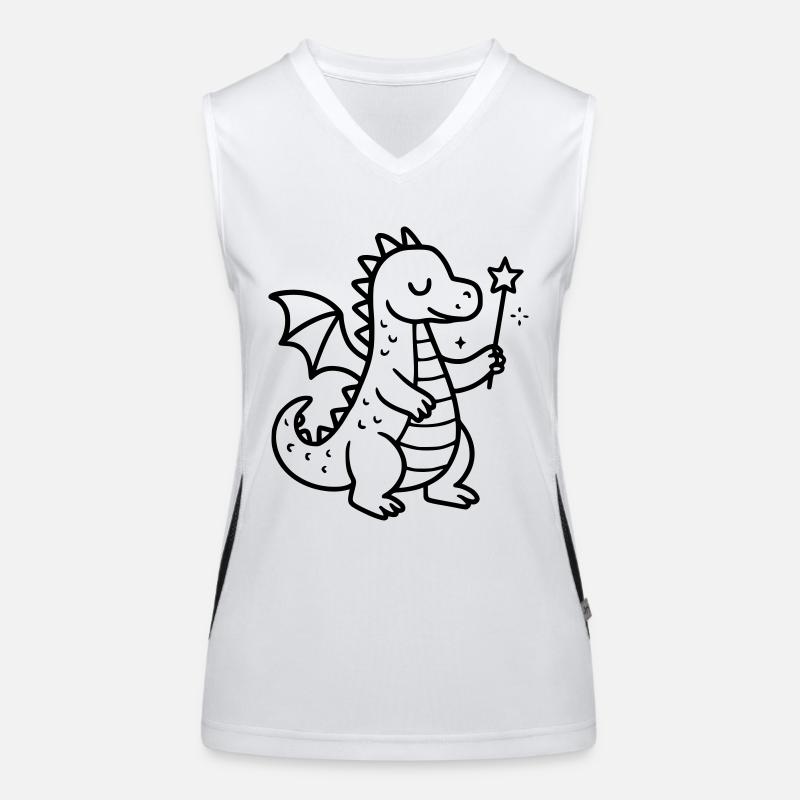 Dragon Drawing Women's Functional Contrast Tank Top