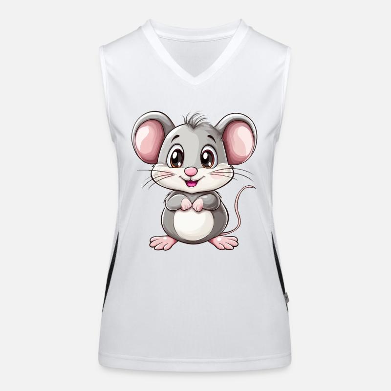 Cute Baby Mouse Women's Functional Contrast Tank Top