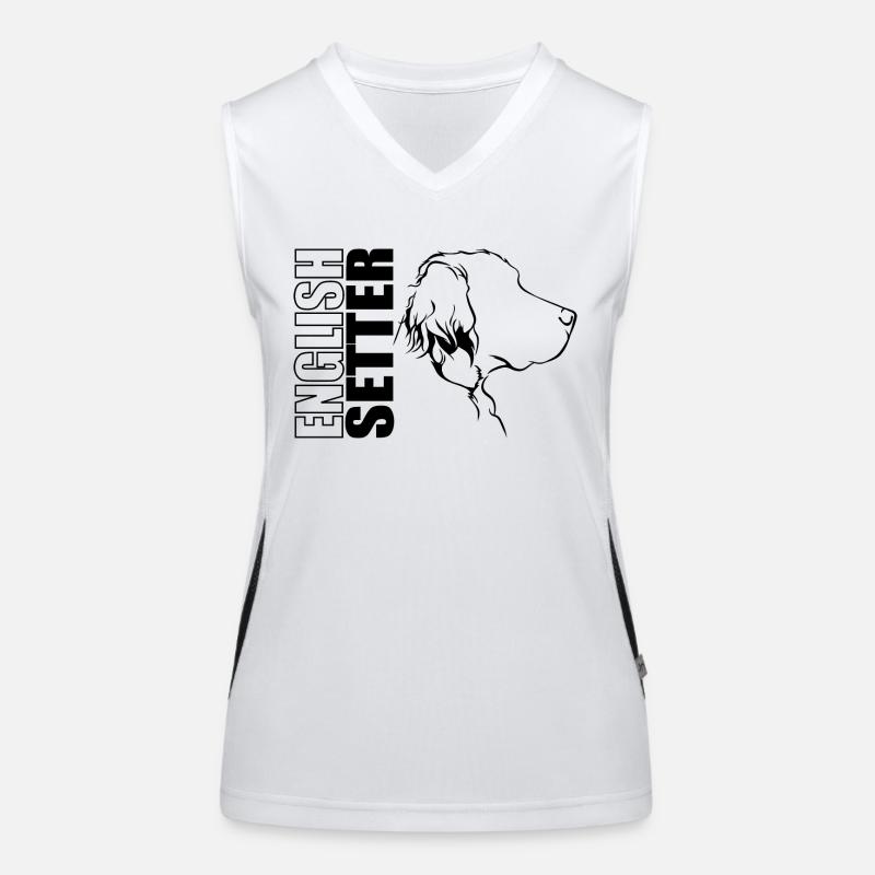 ENGLISH SETTER Profil Hunde Hund Wilsigns Funktionelles Kontrast-Tank Top für Frauen