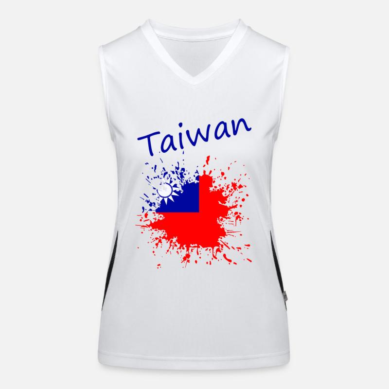 Taiwan splash bubble tea taiwan Funktionelles Kontrast-Tank Top für Frauen