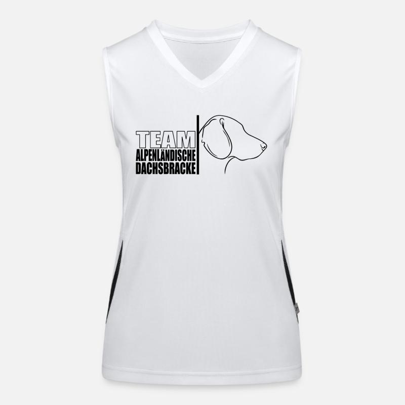 TEAM Alpenländische Dachsbracke Jagdhunde Wilsigns Funktionelles Kontrast-Tank Top für Frauen