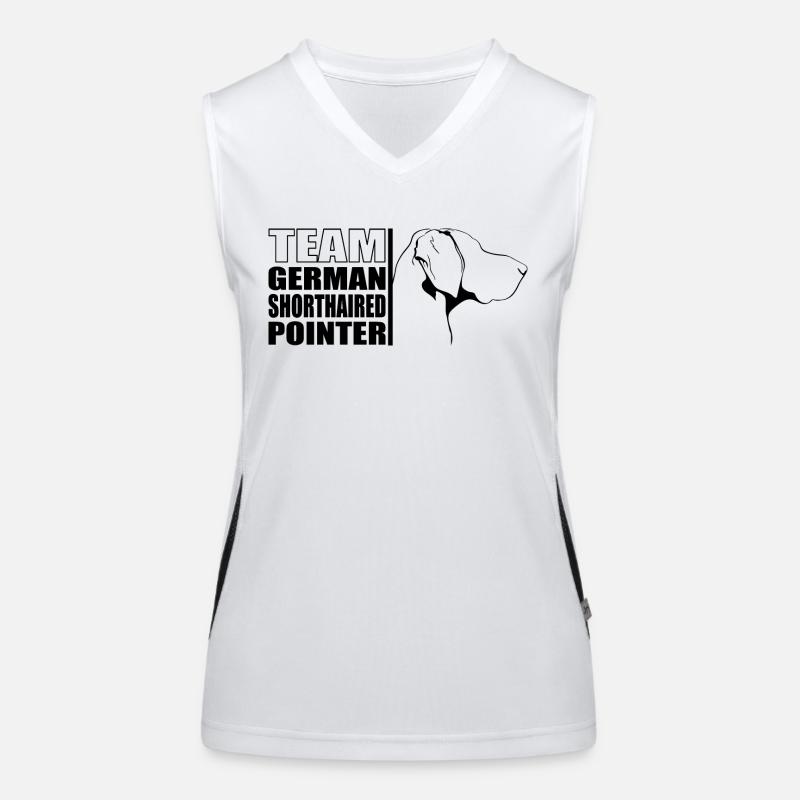 TEAM German Shorthaired Pointer Hunde Wilsigns Funktionelles Kontrast-Tank Top für Frauen