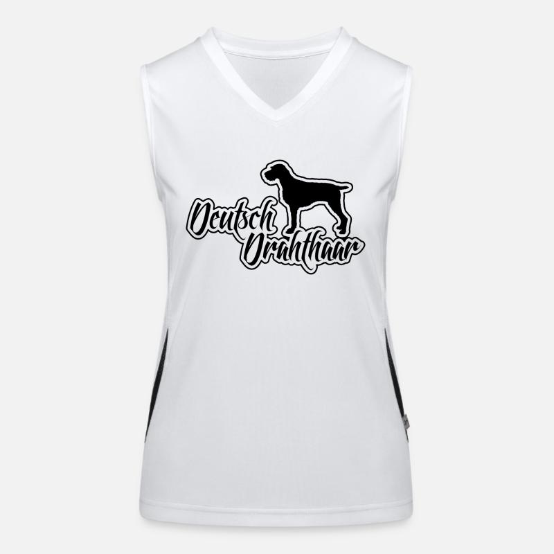 DEUTSCH DRAHTHAAR Hunderasse Jagdhunde Wilsigns Funktionelles Kontrast-Tank Top für Frauen