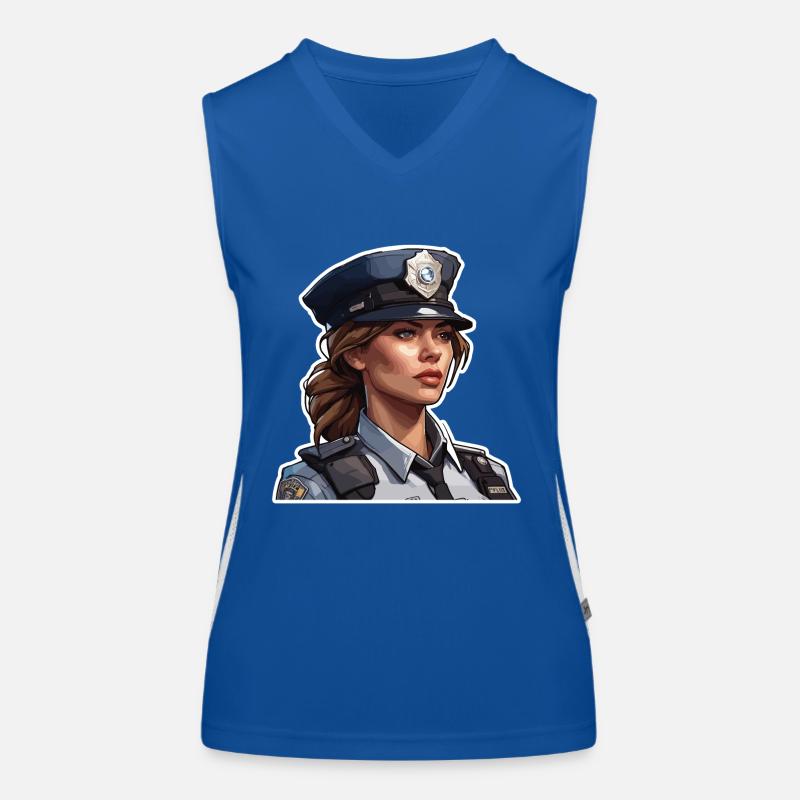 Police / Opérations / Profession / Emploi / Forces d’urgence Débardeur respirant contrasté Femme