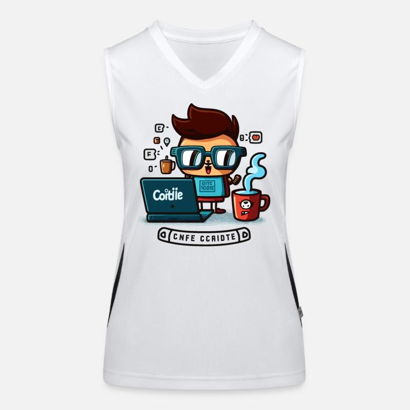 Alimentez votre codage avec de la caféine! Débardeur respirant contrasté Femme