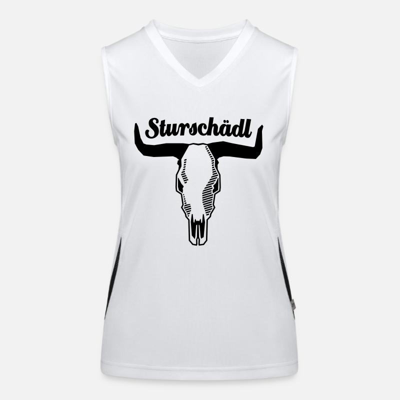 Sturschädl - schwarz Funktionelles Kontrast-Tank Top für Frauen