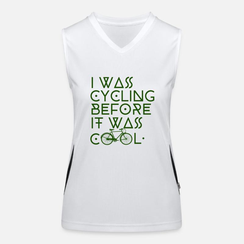 Cycling before it was cool Funktionelles Kontrast-Tank Top für Frauen