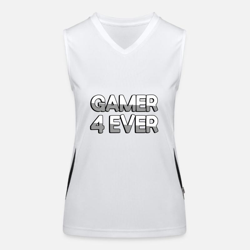 GAMER 4 EVER - Gaming Funktionelles Kontrast-Tank Top für Frauen