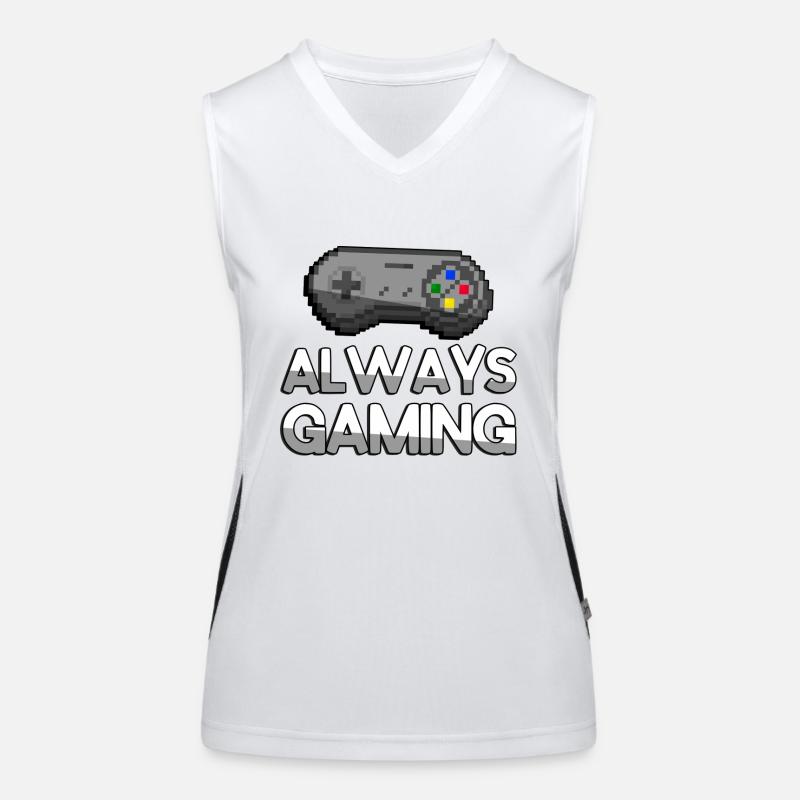 ALWAYS GAMING + SNES Controller - Gaming Women's Functional Contrast Tank Top