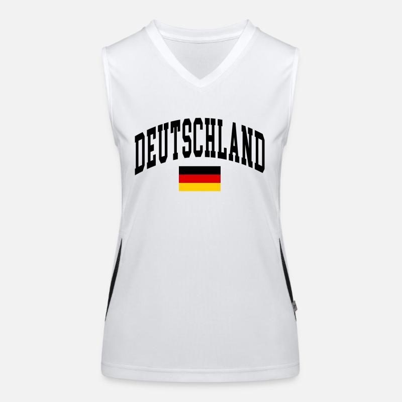 Germany - Women's Functional Contrast Tank Top - white/black