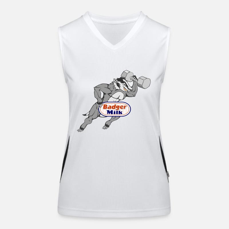 Badger Milk (with muscles) Funktionelles Kontrast-Tank Top für Frauen