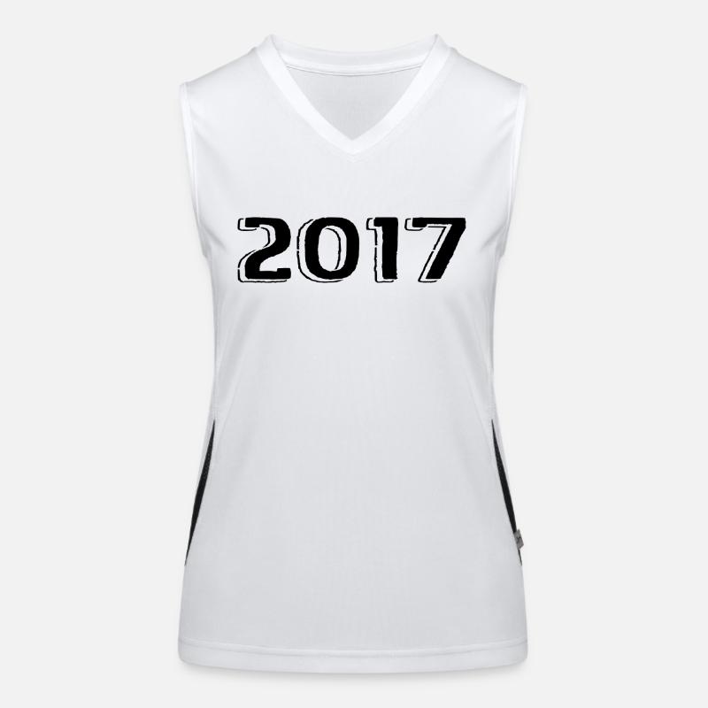 Millésime 2017 Naissance Anniversaire Rétro 2017 Débardeur respirant contrasté Femme