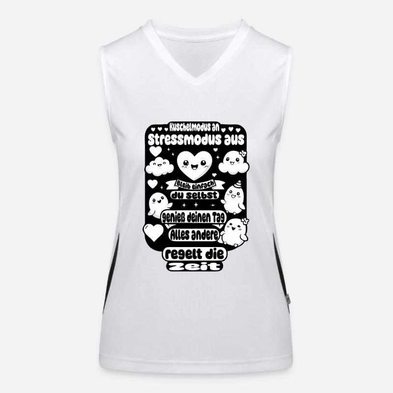 Mode câlin activé – mode stress désactivé Débardeur respirant contrasté Femme