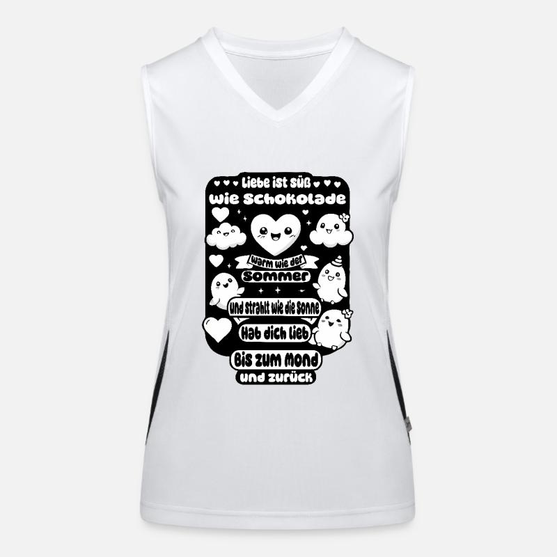 L’amour est doux comme du chocolat – Heartfelt Design Débardeur respirant contrasté Femme