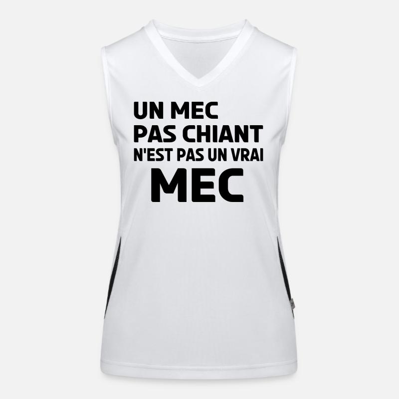 un mec pas chiant n'est pas un vrai mec. Débardeur respirant contrasté Femme