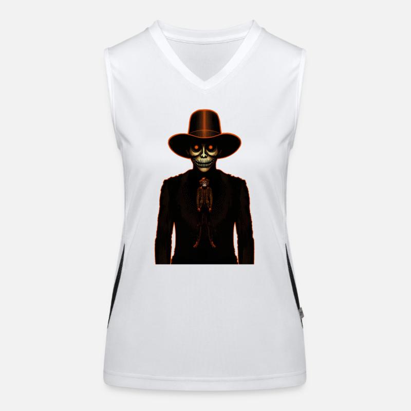 Skeleton man inside of a skeleton Women's Functional Contrast Tank Top