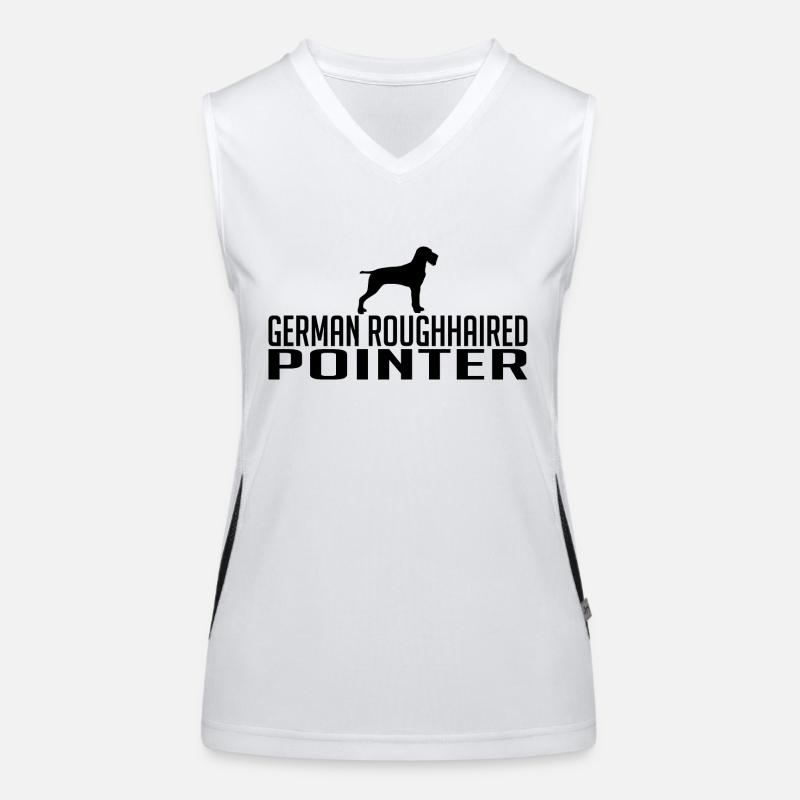 GERMAN ROUGHHAIRED POINTER Hunderasse Wilsigns Funktionelles Kontrast-Tank Top für Frauen