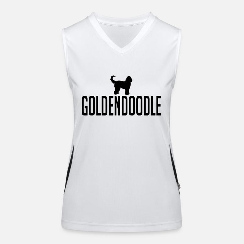 Goldendoodle Races de chiens Chiens Doodle Wilsigns Débardeur respirant contrasté Femme