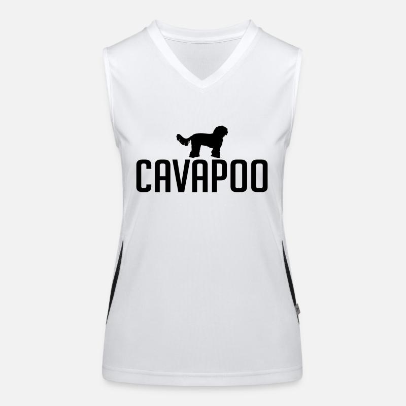 Cavapoo Dog races Chiens Wilsigns Débardeur respirant contrasté Femme