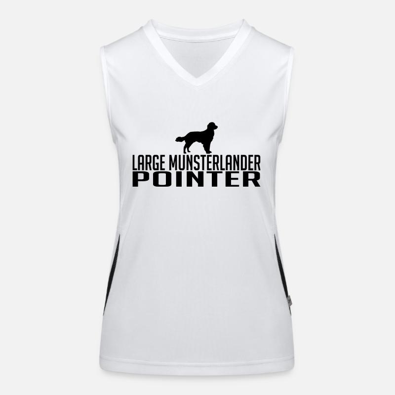 Grand Munsterlander Pointer Race de chien Wilsigns Débardeur respirant contrasté Femme
